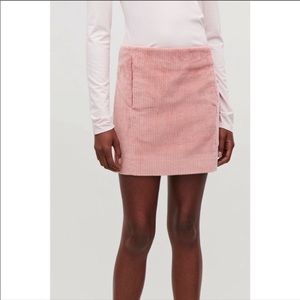 COS Short Corduroy Pink Skirt